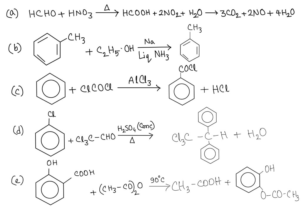Organic Chemistry Equations solutions