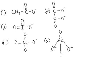 formula of acetate iodate perchlorate oxalate arsentae